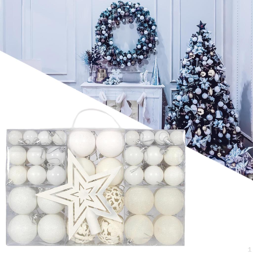 101 шт. Рождественские шары, украшения для елки, звездочки, самодельные безделушки, подвесные шары для ресторанов и фестивалей