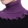 Warmer Winter Detachable Turtleneck Men Women New Fashion Warm Knitted Fake Collar Windproof with Solid Color Ruffle Scarf