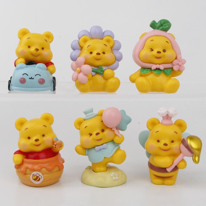 Sleepy Strawberry Bear Winnie the Pooh Claw Machine Toy Blind Box Gashapon Ornament