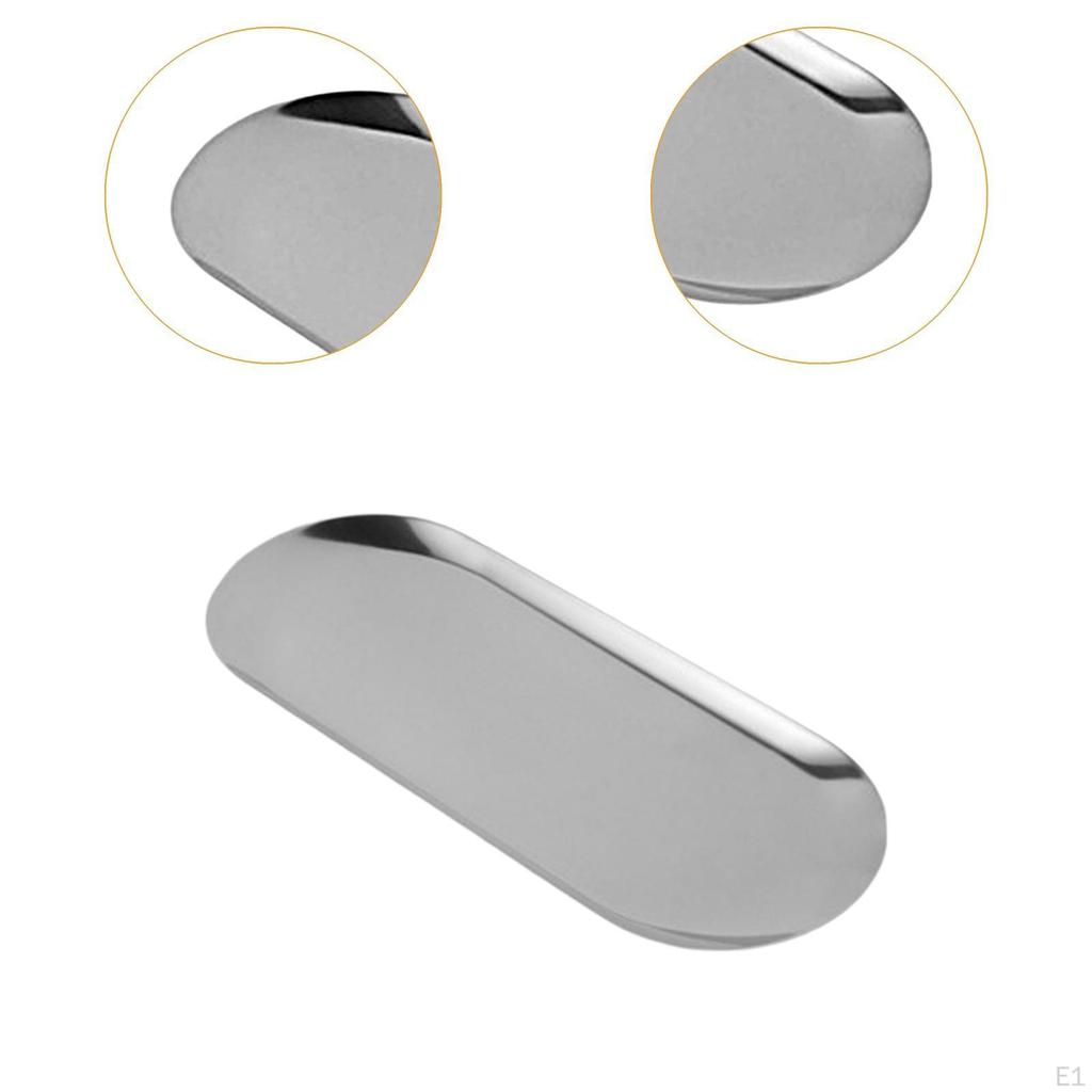 Decorative Vanity Tray Stainless Steel Oval Towel Napkin Bathroom Dish for Tea Small Item
