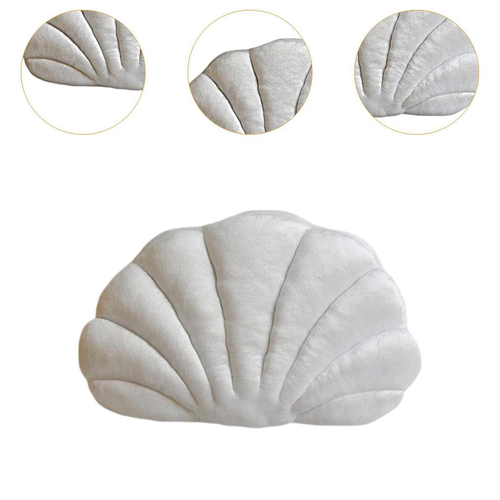 Soft Velvet Seashell Throw Pillow Chair Cushion Car Interior Decoration