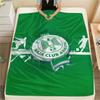 Rajakasablanca Sports Club  Print Flannel Blanket, High quality Comfortable for All Seasons, Home Decor, Warmth and Comfort