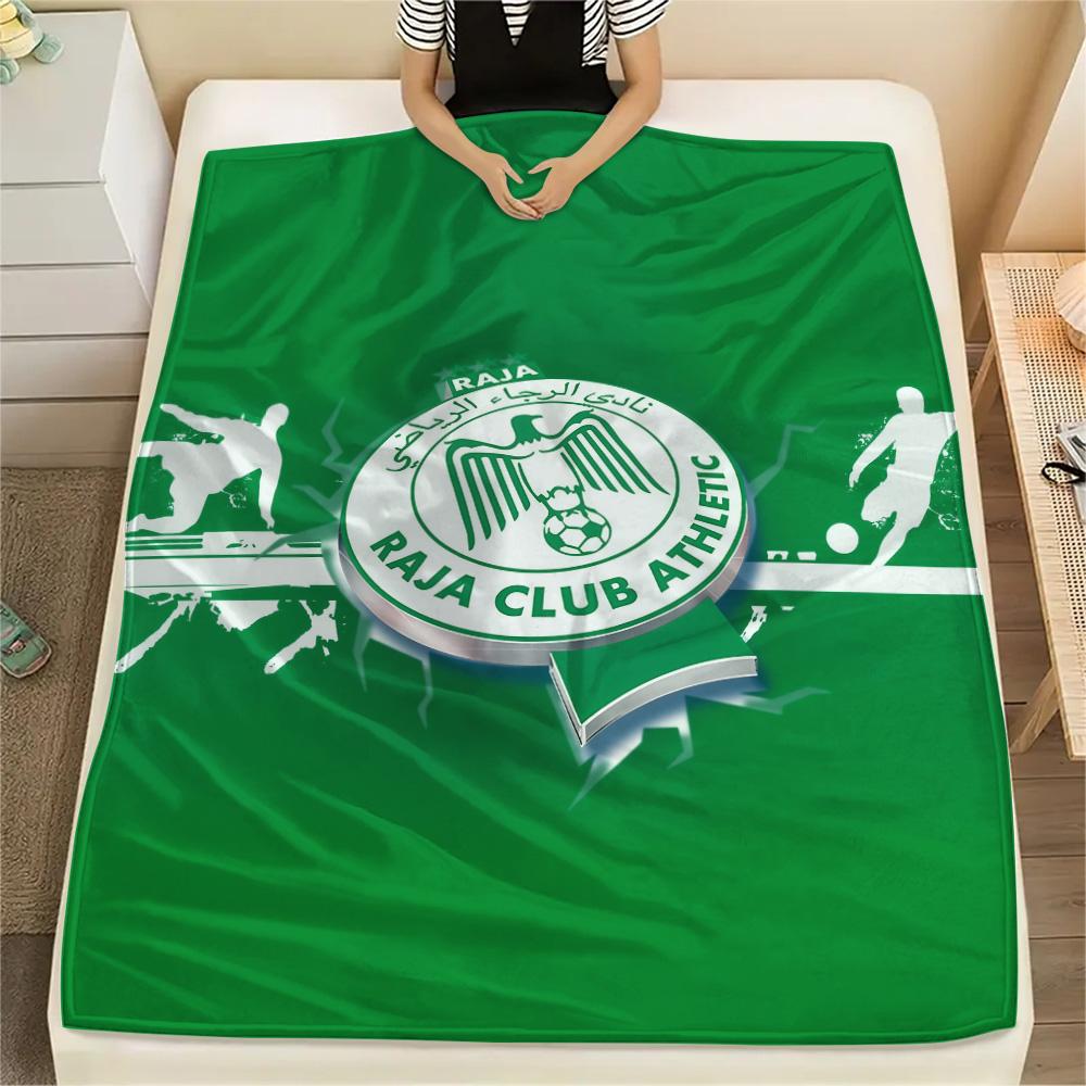 Rajakasablanca Sports Club Print Flannel Blanket, High quality Comfortable for All Seasons, Home Decor, Warmth and Comfort