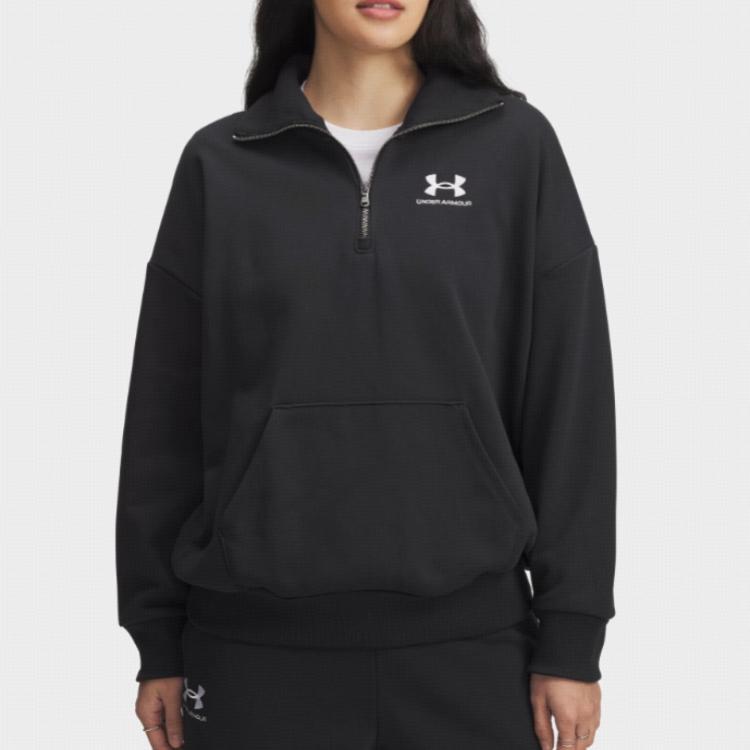 Under Armour Женский свитшот Rival Training Series на молнии до середины, черные 1387223-001