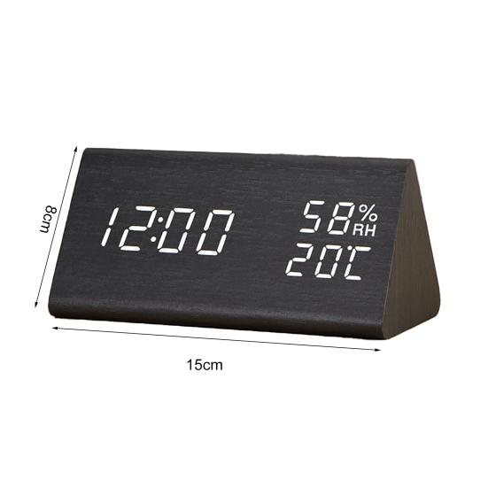 Будильник с голосовым управлением, энергосберегающие многофункциональные настольные часы из АБС-пластика с прозрачным экраном для дома