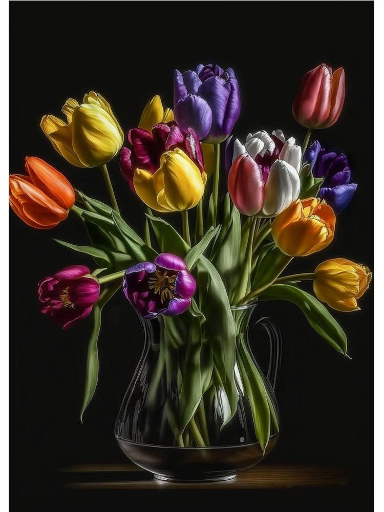 Скандинавский яркий натюрморт с цветами, цветочным искусством, плакатом, холстом, картиной, абстрактным винтажным настенным искусством для гостиной, украшения дома