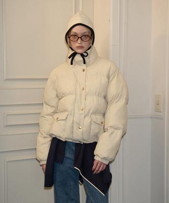 Salon De Yohn Classic Puffer Jacket_ Ivory