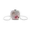 Elegant Rhinestone Evening Bag Gold/Silver Mini Lipstick Bag Retro Banquet Chain Bag  Girls