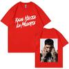 Футболка с принтом рэпера Anuel AA Real Hasta La Muerte Мужская Повседневная Хлопковая Футболка Модная Хип-Хоп Винтажная Оверсайз Футболка Унисекс