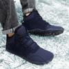 Зимние ботинки для снега для мужчин и женщин, теплые ботинки для босых ног, унисекс, резиновые, хлопковые, водонепроницаемые, для походов и скалолазания