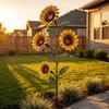 Outdoor Backyard Decorations Vintage Sunflower Hummingbird Feeder, Metal Garden Stake Water Station, Decorative Sturdy Soil Mount Bird Feeder