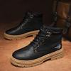 Новые мужские трендовые ботинки Мартин, молодежная уличная мода, повседневные рабочие ботинки, мужские кожаные ботинки на нескользящей толстой подошве