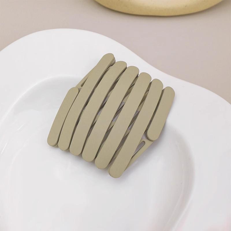 2 шт., удобная складная однотонная пластиковая повязка для волос для женщин и девочек, дорожная эластичная повязка на голову, повязка на голову, новинка, аксессуары для волос