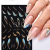 Girl Nail Stickers Gold Line Nail Stickers 1pc