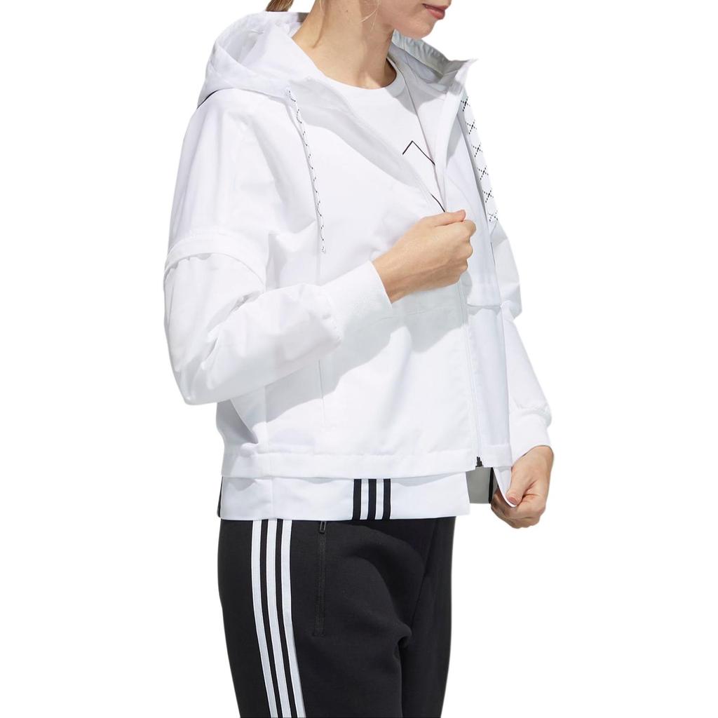 adidas Уличная куртка со съемными рукавами и капюшоном Женские куртки белые GT4403