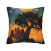 Van Gogh Wheat Field with Cypresses Square Pillow Cases Oil Painting Cushion Cover Customized Decor Pillowcase for Home xcm