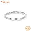 Tancise Classic 925 Sterling Silver  Zircon Ring Ladies Jewelry Wedding Promise Party Gift