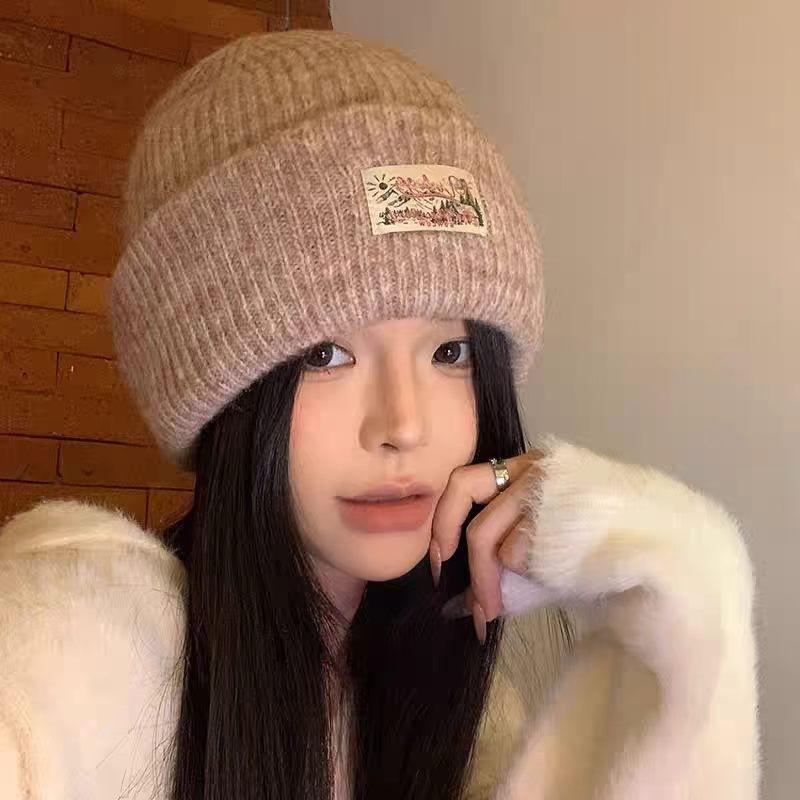 Big head circumference knitted hat for men and women, warm and cold in autumn and winter, couple ear protection wool hat, small face, ski cold hat tid