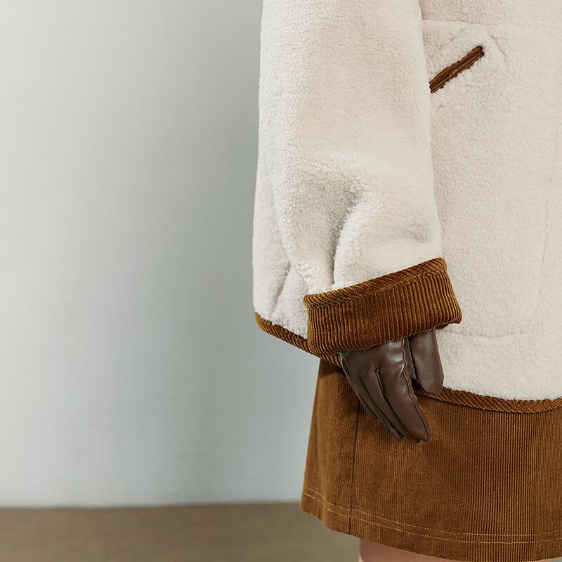 Женская стеганая куртка из искусственного меха и замши Chuyu