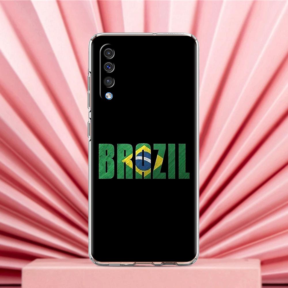 Чехол для телефона Samsung A56 A36 A26 A24 A16 A14 A12 A32 A50 A70 A20E A22 A40 A34 A54 A42 A52 5G A04s A06 Чехол Большой Флаг Бразилии
