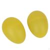Pair of Plastic Percussion Musical Egg Maracas Shakers Kids Toy Lemon Yellow