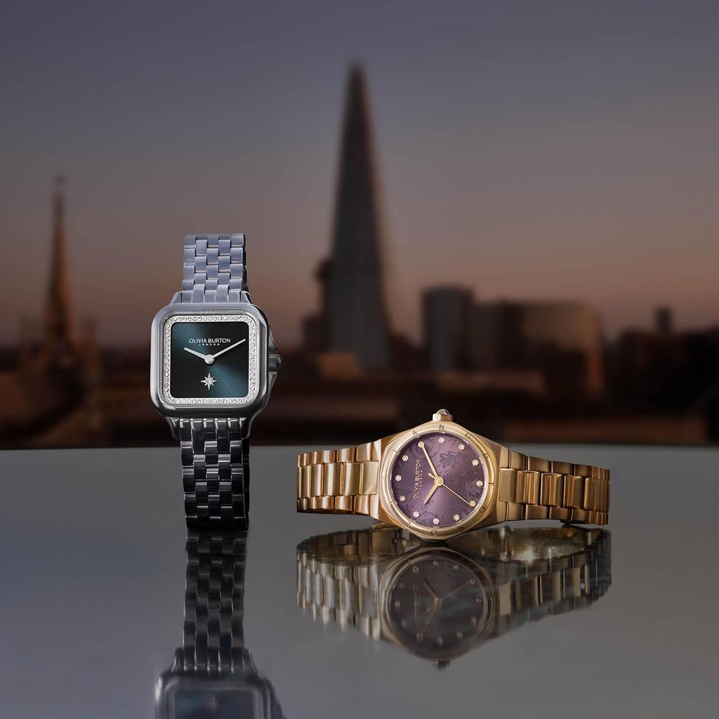 Авторизованный дилер Olivia Burton Watch 24000107 Sports Luxe 28 мм Mini Hexa Mushroom Gold Bracelet Watch [OLIVIA BURTON] Женские и