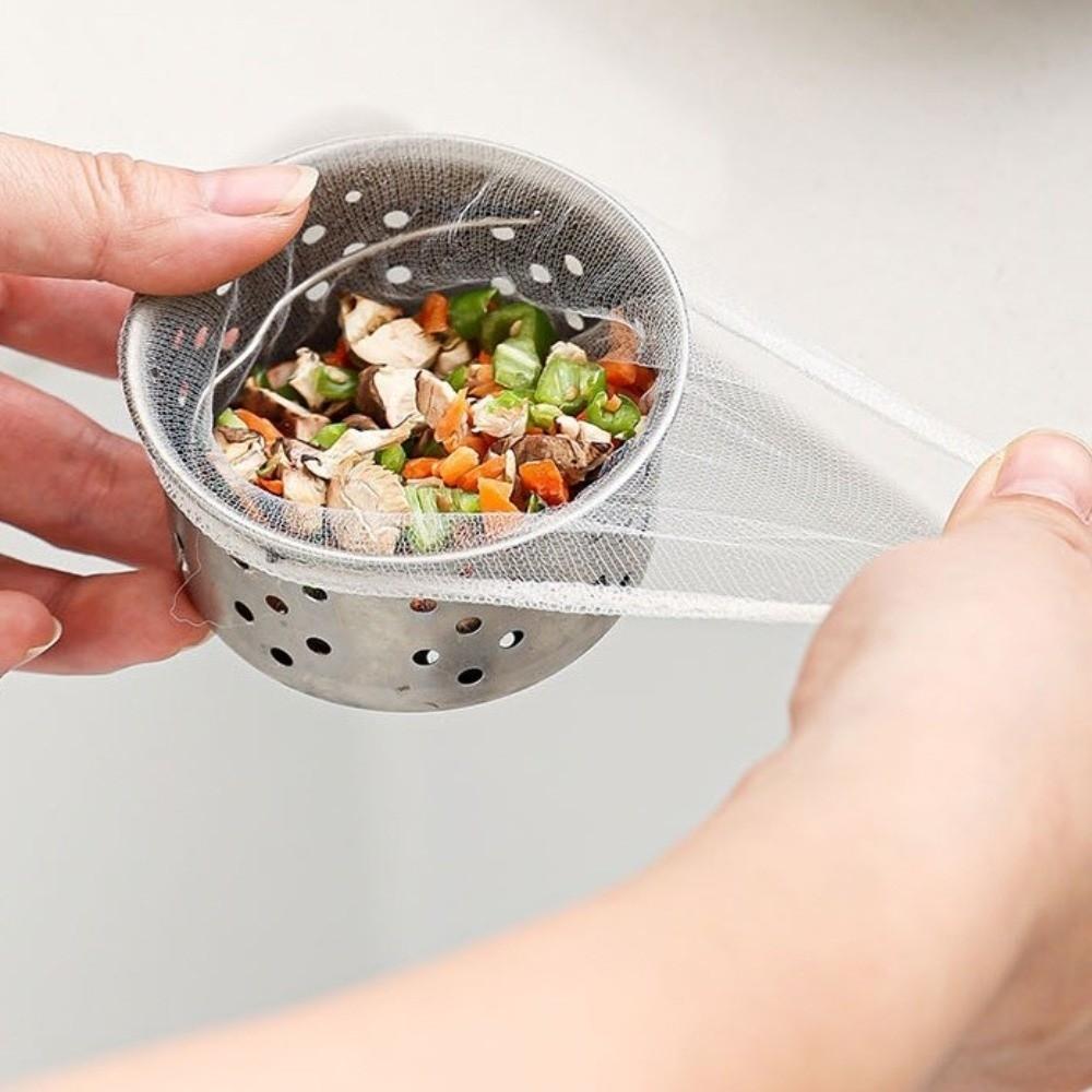 100pcs Cartoon Bear Design Kitchen Sink Filter Disposable Disposable Filter Vegetable Cleaning
