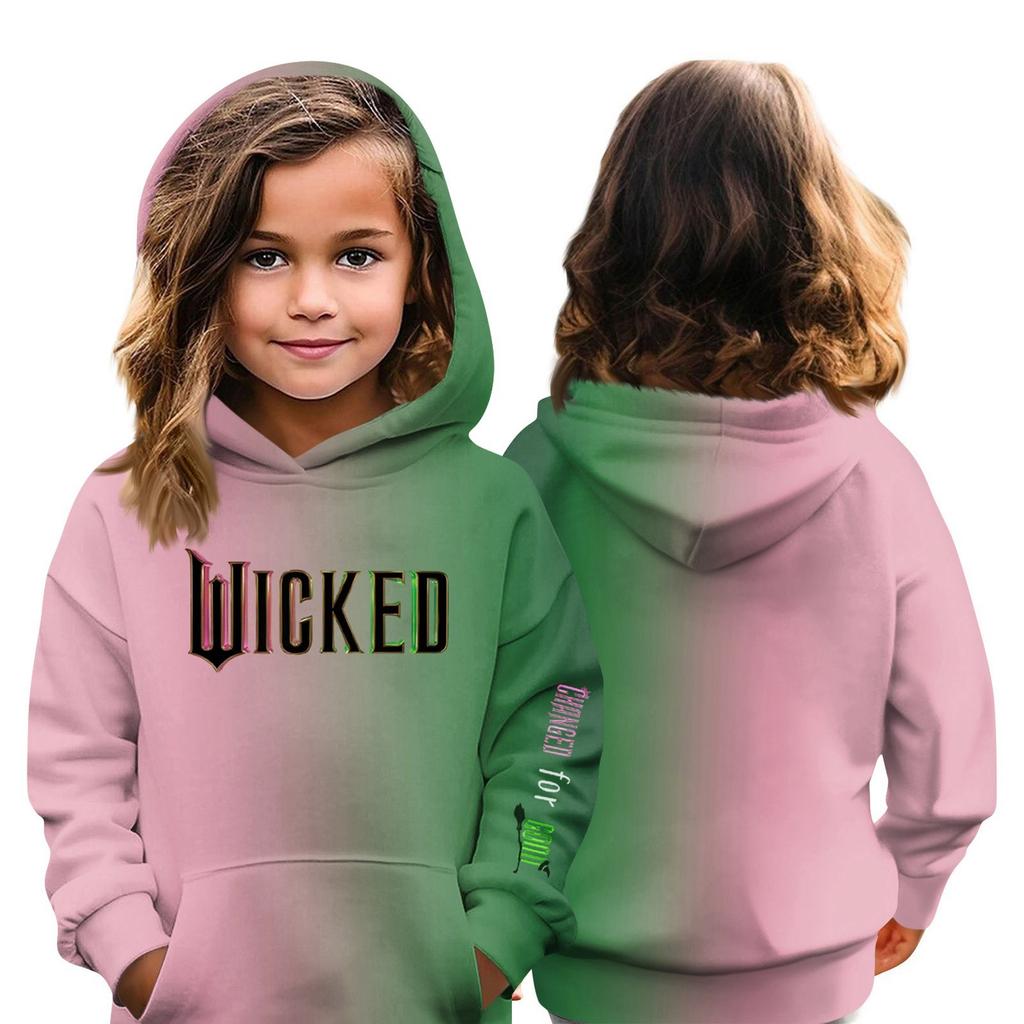 Children's Hoodie Boys And Girls Fashion Printed Long-sleeved Hooded Pocket Hoodie
