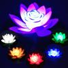 LED Floating Lotus Light Waterproof Battery Operated Artificial Lily Flower Night Lamp For Garden Pond Pool Water Fountain Decor