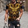 Dragon Totem 3d Printed Summer Men's T-Shirt Short Sleeve Fashion Street Casual Creative Personality Tough Guy Style Clothing