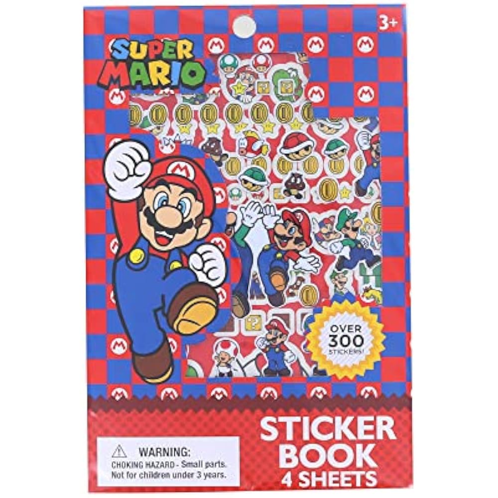 Наклейки Super Mario 300 наклеек Наклейки-награды Книга наклеек Наклейки Puku Puku [Параллельный имп...