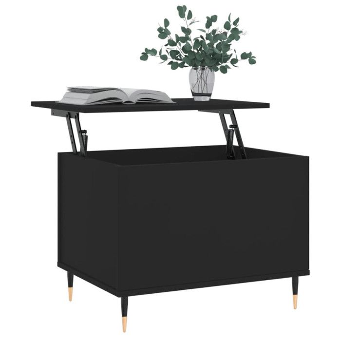 VidaXL Coffee Table Black 60x44.5x45 Cm Engineered Wood 830941