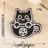 Вышитый значок с изображением мультяшного кота: Декоративная тканевая нашивка и наклейка