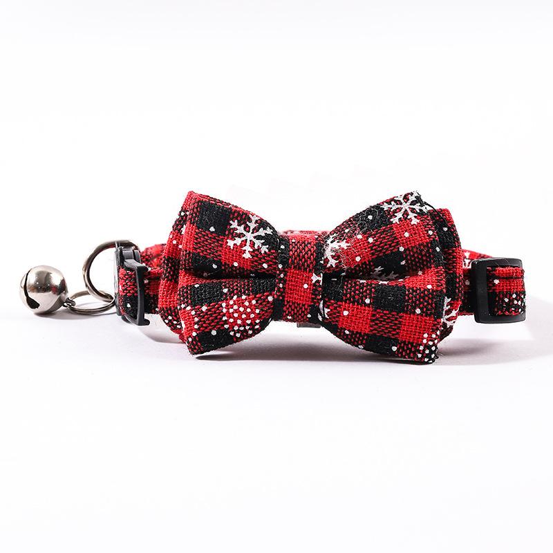 Рождественская серия Ошейник для питомца Снежинка Бант Ошейник для собаки Ошейник для кошки Ремешок для кошки