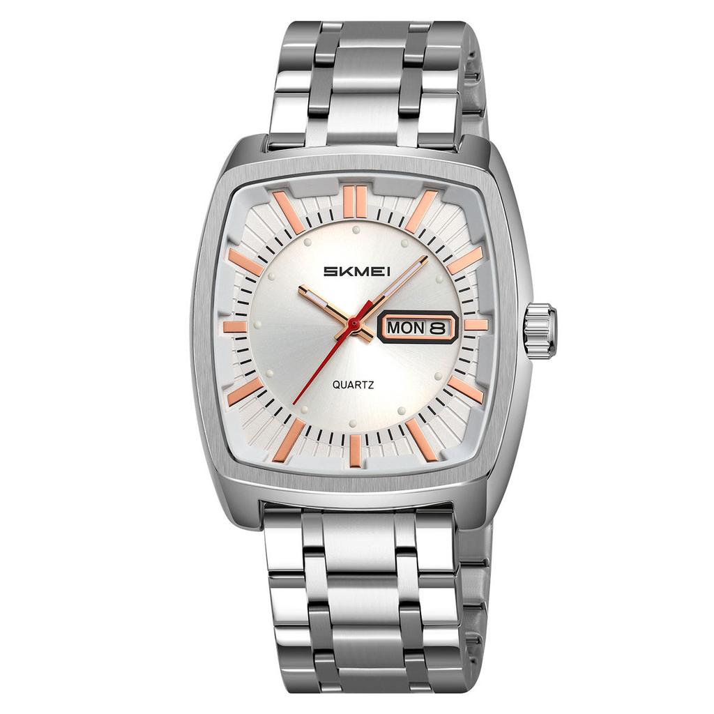 Luxury Quartz Mens Casual Watches Square Quartz Movement Waterproof Mens Wristwatches Date Week Display Male Clock