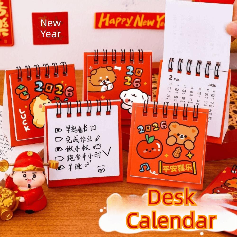 New Year 2026 Desk Calendar Cartoon Daily Planner Simple Desktop Calendar  Gifts