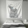 Tatty Teddy Wall Tapestry Aesthetic Wall Hanging Printed Fabric Blanket Decorative Tapestries for Bedroom Living Room Home Decor