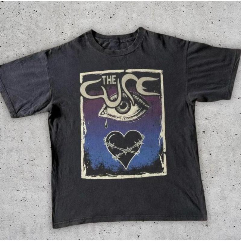 The Cure Retro Tshirt Summer New Unisex Casual Fashion YK Cotton Tshirt