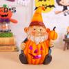 Хэллоуин тыквенный фонарь смоляной гном держит статую тыквы светящаяся фигурка дворового гнома для домашнего декора двора