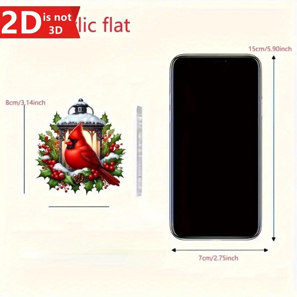 2D Cardinals Lantern Pendant, a Classic Animal-themed Gift for Keys and Bags.