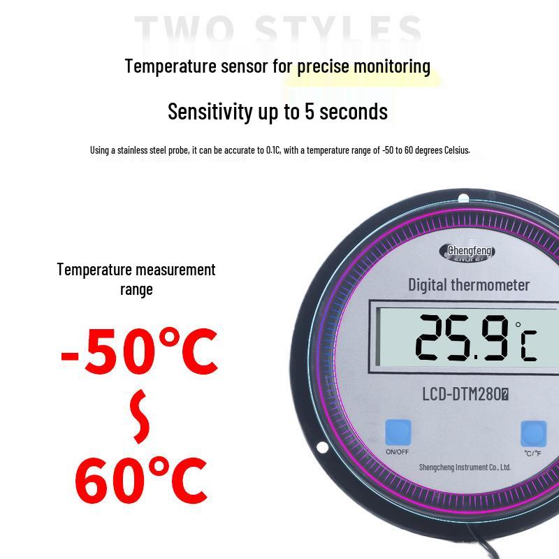 Высокоточный цифровой термометр с зондом для промышленных котлов и аквакультурных резервуаров