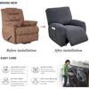 4 Pcs Jacquard Recliner Sofa Cover Stretch Functional Lazy Boy Relax Armchair Cover Couch Cover Furniture Protector Anti-Dust
