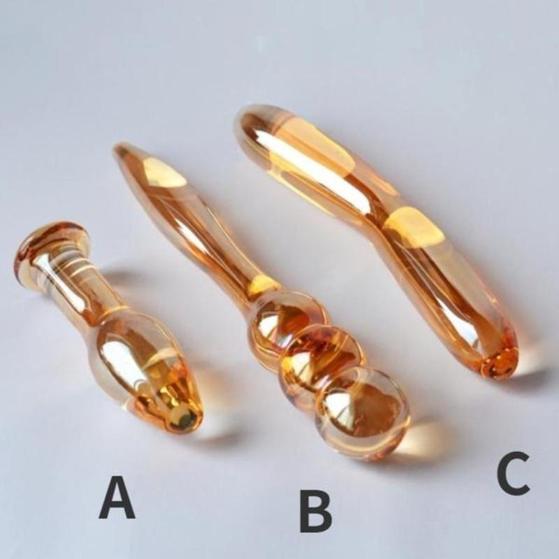 Золотая стеклянная палочка из хрусталя Pyrex Crafts Jewelry Домашнее украшение Секс-игрушка