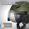 Odoland Лыжный шлем Визор Шлем для сноуборда Совместимый с очками OTG Поставляется с очками Регулируемый размер Взрослый Зеленый S Мужской Женский