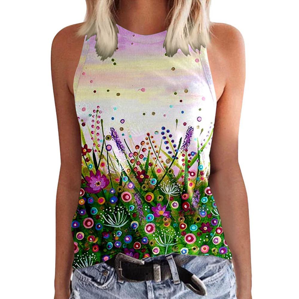 Sunflower Floral Dandelion 3D Print Tank Top New Women Streetwear Y2k Tops Oversized Vest Off Shoulder Sleeveless Woman Camisole