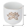 Buddhist Altar Accessories, Shinto Altar Accessories, White Gold Lotus 2.0 Teacups (6 Pieces), AM-TM637