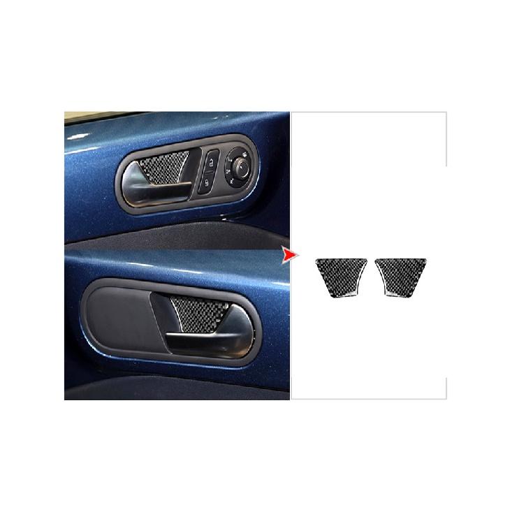 Автомобильные аксессуары, внутренняя панель из углеродного волокна, подъемная панель, черные наклейки, декоративные для Volkswagen VW Beetle