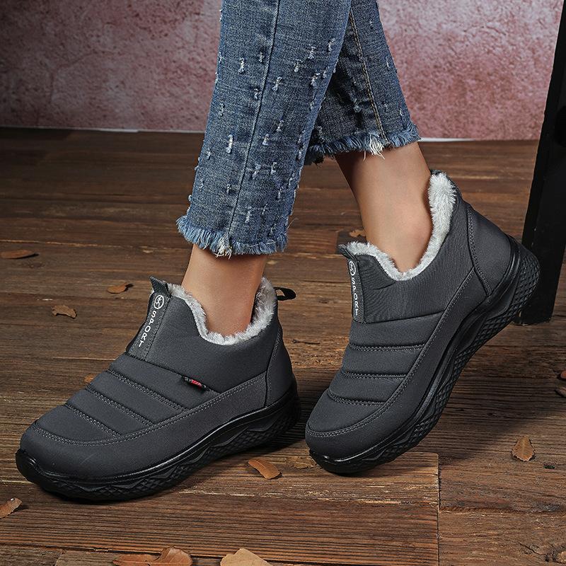 Cotton Shoes Winter Women's Cotton Boots New Velvet Thickened Women's Shoes Casual Warm Mother Shoes Snow Boots