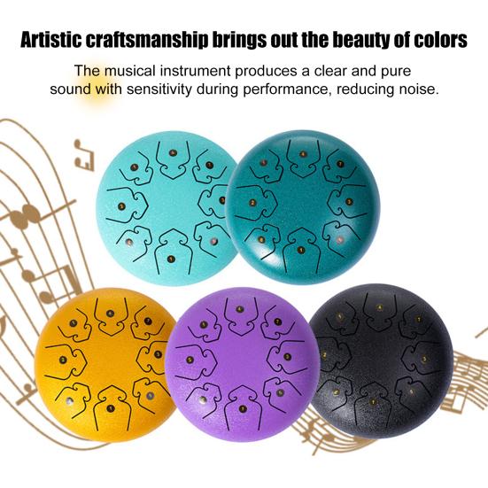 Стальной язычковый барабан 4/6 дюймов 8/9 тонов дождевой барабан для улицы сада звукотерапия музыкальные инструменты для взрослых детей мини хэндпан барабаны для медитации