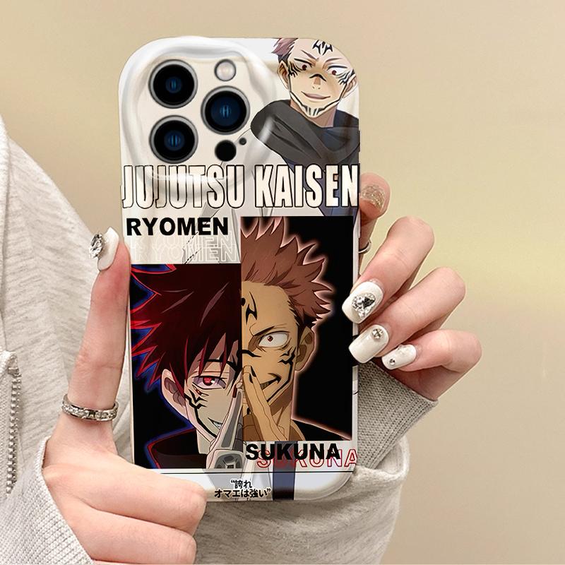 Новый аниме чехол для телефона Satoru Gojo из Jujutsu Kaisen для iPhone 16 15 14 ProMax 13 12 11 8 7 Plus X XR XS Max, силиконовый чехол из ТПУ